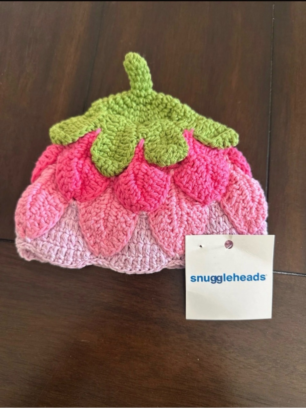 NEW Snuggleheads Crocheted Baby Berry Beanie Size 0-3 Months